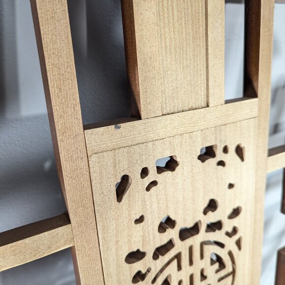 Large Classical Chinese Dongyang Wood Carving Lattice window Chinese wall art - Picture 11 of 11